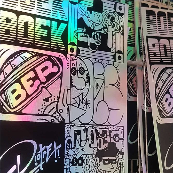 Holographic Eggshell Sticker Printing