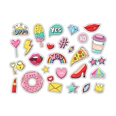 Pelekat Kartun Comel Pelekat Vinyl